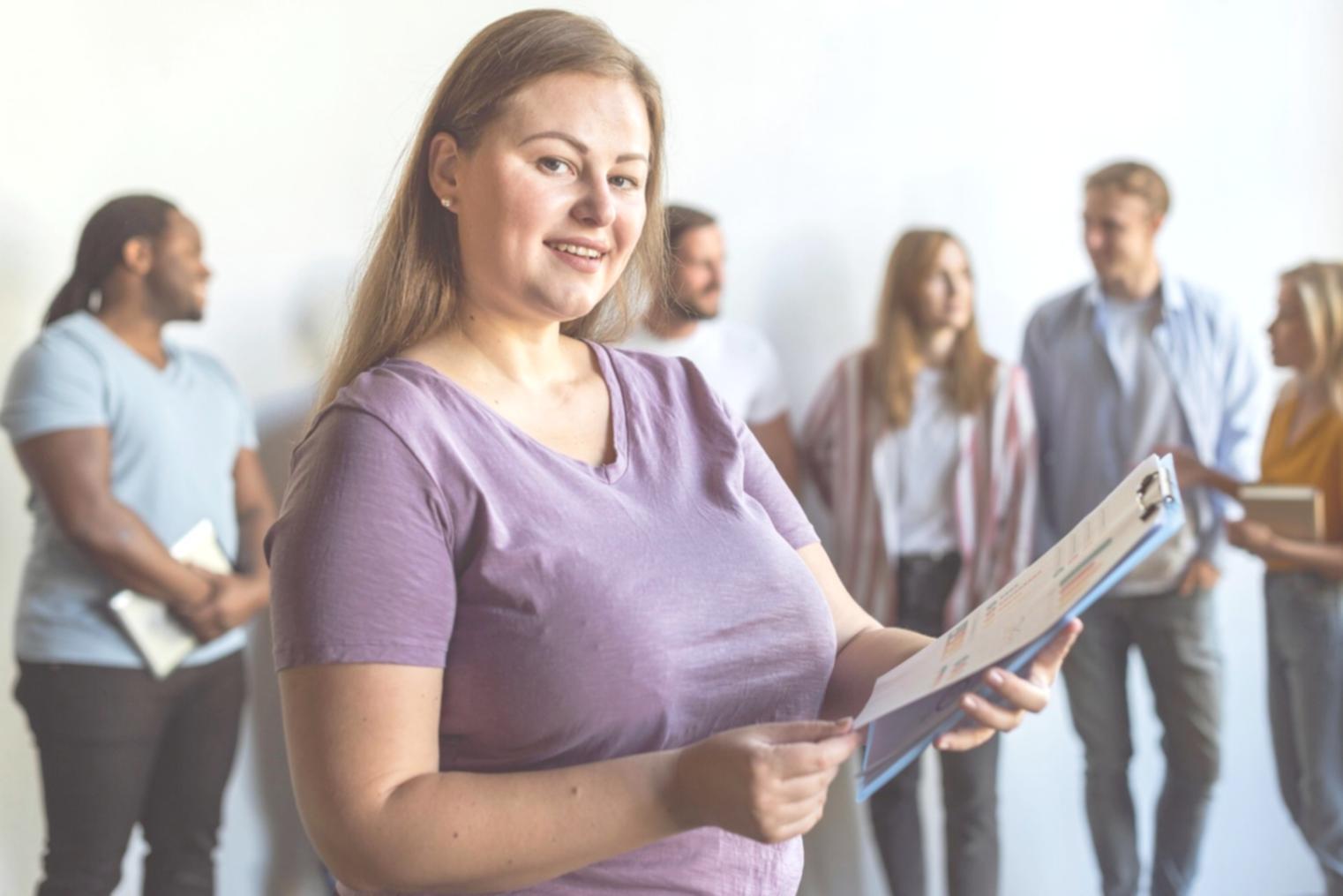 Erfolgreicher Moment eines Kursteilnehmers bei der Zielerreichung